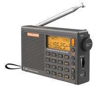 Radio Portable R108 FM AM MW SW Multibande Poste avec Affichage du Temps de Parole Fort RéTro-éClairage NuméRique Alarme