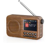 Radio Portable, Radio FM Dab+, Radio Dab Plus 60 Stations Préréglées, Grand écran LCD, Double RéVeil, Rechargeable (DR112T)