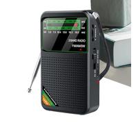 Radio Portable | Radio Portable Légère avec Réception FM/AM/OC - Multifonction Vintage Outils de Survie pour Randonnée Maison Camping Voyage Hommes Femmes