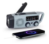 Radio Portable Rechargeable Dynamo, FM/AM/SW Radio à Pile 2000mAh Camping Accessoires, Radio Dab, Lampe Dynamo, Lampe Rechargeable, kit de Survie, Survie Materiel Militaire, Accessoires Camping Car