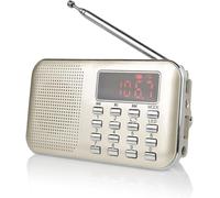 Radio portable rechargeable RF23 FM/AM USB Micro-SD et lecteur MP3 intégré. (blond)