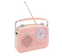 Radio Portable Rétro, Radio AM FM avec Bluetooth, Radio à Ondes Courtes, Fonctionnant sur Batterie ou Alimentation Secteur, Radio Rétro avec Grand Haut-Parleur, Antenne (Épingle)