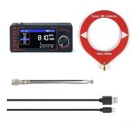 Radio portable SI4732 avec contrôle S3 Master Full Band FM AM LSB USB Support HF SW VHF Réception écran IPS 4,8 cm Port d'antenne Haut-parleur intégré Batterie 800 mAh (rouge)