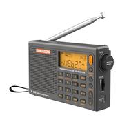 Radio Portable SIHUADON R108 FM AM MW SW Multibande Poste avec Affichage du Temps de Parole Fort RéTro-éClairage NuméRique Alarme