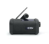 ENCEINTE BLUETOOTH - RADIO PORTABLE - LAMPE TORCHE : SOLAIRE ET DYNAMO - SPLASH PROOF IP64 - NOIR - MUSE