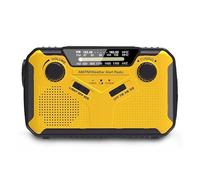 Radio Portable Urgence, AM/FM/WB Radio de Secours Auto-alimentée, Kit de Survie Complet, 2000mAh, Radios Dynamo à Manivelle avec Lampe de Poche, Fonction SOS, Camping