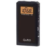 Radio Portátil Qubo RD-10- con Cable- a Pilas- Negra