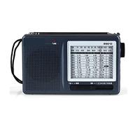 Radio portative R-9012 AM/FM/SW 12 Bandes Haute sensibilité à Ondes Courtes for Ondes Radio récepteur Portable avec An-05 Antenne Externe Radio multibande pour la randonnée en Camping en Plein air