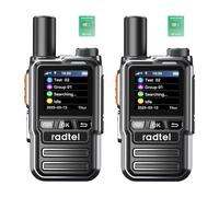 Radio Radtel P8 PoC (Communication par Simple Pression sur Un Bouton Via réseau cellulaire), radios portatives à portée illimitée pour Tout Le Pays, GXIN (Pack de 2 avec 2 Cartes SIM)