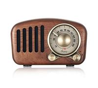 Radio rétro 5.0, Haut-Parleur, Radio FM en Bois de Noyer, Classique à l'ancienne, Forte amélioration des Basses