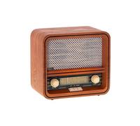 Camry Radio rétro CR1188 – AM/FM, Bluetooth, tuner manuel, port USB, boîtier bois – Marron