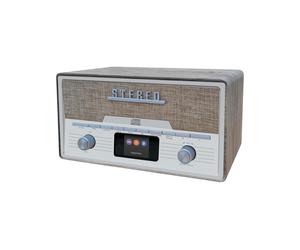 Radio rétro Denver MDA-525LW avec lecteur CD, bois clair