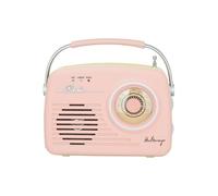 Radio Rétro - HALTERREGO - Vintage Rose - AM/FM - Lecteur USB/Carte SD - Aux In/Prise Casque