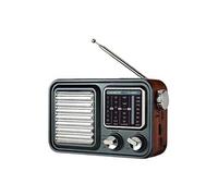 Radio Rétro Multi-bande FM / AM / SW avec Lecteur USB MP3 Noir / Argent