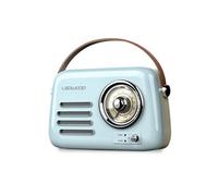 Ledwood Radio rétro portable ALMA – FM, Bluetooth 5.3, USB, 30W, 3,7V/1500mAh – Bleu