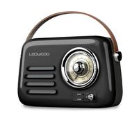 Radio Rétro portable Ledwood ALMA, FM, Bluetooth 5.3 Entrée USB, Puissance 30W - Batterie 3,7V-1500mAh - Retro Vintage - Noir