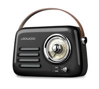 Radio Rétro Portable Ledwood Alma, FM, Bluetooth 5.3 Entrée USB, Puissance 30W - Batterie 3,7V-1500mAh - Retro Vintage - Noir