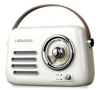 Radio Rétro portable Ledwood ALMA, FM, Bluetooth 5.3 Entrée USB, Puissance 30W - Batterie 3,7V-1500mAh - Retro Vintage - Blanc Blanc G