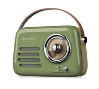 Radio Rétro portable Ledwood ALMA, FM, Bluetooth Entrée USB, Puissance 30W - Batterie 3,7V-1500mAh - Retro Vintage - Vert Olive