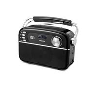 Radio Rétro portable - MD43809 - DAB+, FM, Bluetooth, USB, AUX - 2,5W RMS - Panneau solaire - Noir