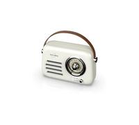 Radio Bluetooth FM Vintage RETRO35 Portable Blanche Batterie Rechargeable Look rétro