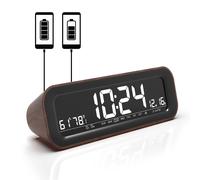 Radio Réveil FISHTEC Detect Light Wood 2 Ports USB