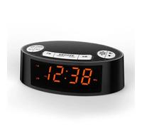 Radio Réveil Am/Fm Avec Double Alarme,Minuterie De Sommeil Et Fonctions De Répétition,Affichage Led Orange,Option De Gradation À 4 Niveaux,Itoma Cks3301U.Cks3301U.