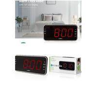 Radio réveil avec alarme numérique Affichage LED 1 entrée audio 3,5 mm AM /FM