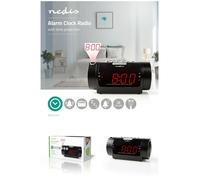 Radio reveil avec alarme numérique Affichage LED Projection temporelle AM / FM