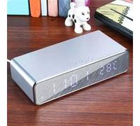Radio-Reveil avec Chargeur sans Fil pour Smartphone Induction QI Bureau (ARGENT)