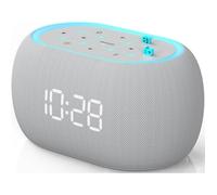 Radio Réveil Avec Haut-Parleur Bluetooth, 2 Haut-Parleurs Hi-Fi 10W, Veilleuse 7 Couleurs, Variateur D'Affichage 0-100%, Rév[RR29]