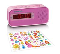 RADIO-RÉVEIL AVEC JEU D'AUTOCOLLANTS ROSE