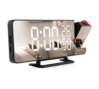 Radio Réveil avec Projection - Noir - AM/FM - Sur Secteur - Horloge Numérique - Réveil Radios - Réveil Projection - Réveil avec Projection - Horloge Numérique - Horloge - Horloges