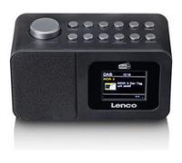 Lenco CR-625BK Radio-réveil avec Dab+/FM, écran Couleur 2,4" à intensité Variable, Double Alarme, Mise en Veille, Fonction Snooze, 30 Stations mémorisables, AUX-in, Noir