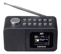 Lenco Radio-réveil CR-625BK – DAB+/FM, écran 2,4" à intensité variable, double alarme, noir