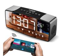 Radio-réveil Bluetooth enceinte écran miroir affichage LED AUX lecteur SD FM