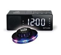 RADIO REVEIL BLUETOOTH M-172-BT - Afficheur blanc extra large - Radio PLL FM - Double alarme - NFC, Jeu de lumière OVNI LED G