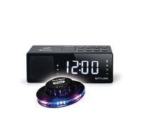 RADIO REVEIL BLUETOOTH M-172-BT - Afficheur blanc extra large - Radio PLL FM - Double alarme - NFC, Jeu de lumière OVNI LED