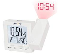réveil projecteur radio-piloté avec température, blanc - rdp1001gye