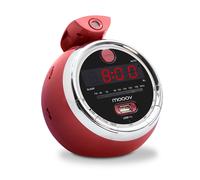 Radio-réveil Cherry FM USB projection double alarme - rouge