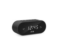 SPC Frodi - Kompakter Radiowecker mit LED-Display, FM-Radio, 10 Speicher und 2 Alarmfunktionen, Radiowecker Digital - Schwarz