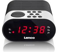 Radio-réveil CR-07 avec Affichage LED,2 Heures d'alarme,Double Alarme,minuterie d'arrêt,Fonction Snooze,en 3 Couleurs,Petit