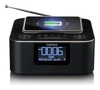 Radio-réveil DAB+/ FM avec fonction Bluetooth® et chargeur sans fil Lenco CR-650BK Noir Noir G