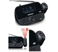Radio-réveil DAB+ / FM - LENCO - CR-615BK - Écran LCD 2,6"" - Double alarme - Projection 180°