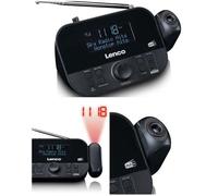 Radio-réveil DAB+ / FM - LENCO - CR-615BK - Écran LCD 2,6" - Double alarme - Projection 180°