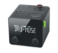 Radio-réveil DAB+ Muse M-189 CDB Double alarme Projection de l'heure LCD Rouge Noir