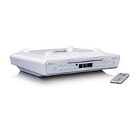 Radio-réveil FM de cuisine avec CD Bluetooth et télécommande Blanc