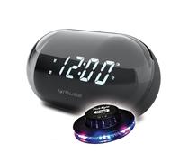 RADIO REVEIL DOUBLE ALARME MUSE M-15-GL - Radio PLL avec 20 stations FM préréglées - Double alarme Jeu de lumière OVNI LED