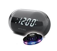 RADIO REVEIL DOUBLE ALARME MUSE M-15-GL - Radio PLL avec 20 stations FM préréglées - Double alarme Jeu de lumière OVNI LED