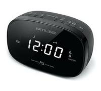 RADIO REVEIL DOUBLE ALARME MUSE M-155-CR - Afficheur blanc - Radio PLL FM - Double alarme